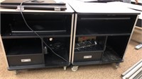 (2) Rolling Composite Cabinet with Power Strips
