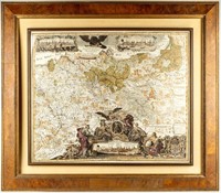 Art Antique 18th Century Prussian Map