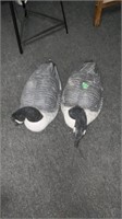 2 goose decoys