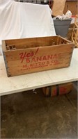 Large Wood Banana Box