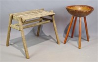Bowl Stand & Table Lot