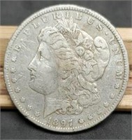 1897-O Morgan Silver Dollar, VF