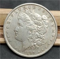 1890 Morgan Silver Dollar, VF