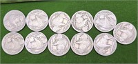 11pc US BUFFALO NICKELS