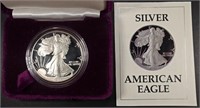 1987-S PROOF AMERICAN SILVER EAGLE OGP
