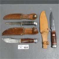 Assorted Hunting Knives & Sheaths