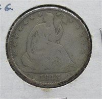 1843 O seated half dollar.