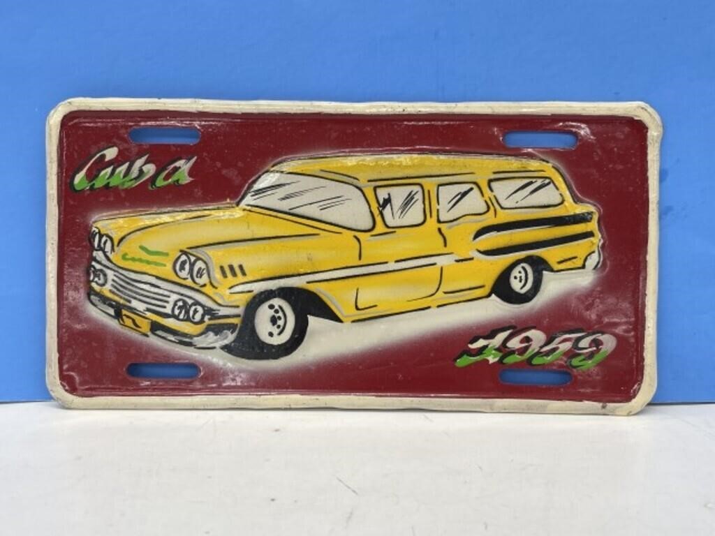 Novelty License Plate " Cuba 1959 "