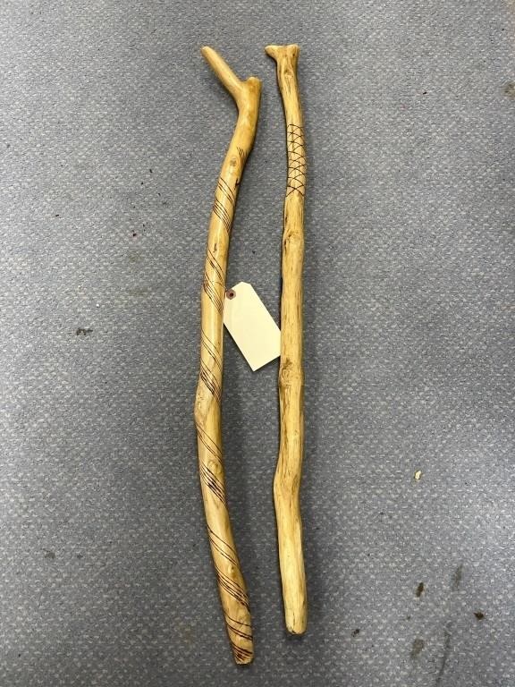 3 Walking Sticks 33" - 40"