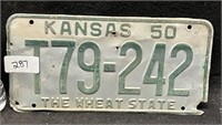 1950 KANSAS LICENSE PLATE