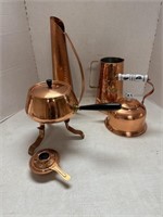 Copper colored vase, pot, pitcher