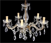 MARIA THERESA 5-LIGHT CHANDELIER, 20TH C