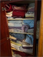 Huge Linen Closet Vintage Blankets, Towerls, etc