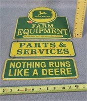 John Deere Yard Stick & Tin Sign