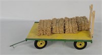 Wood & Steel Flatbed Hay Wagon