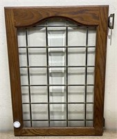 Oak Cabinet Door w/Leaded Glass Insert
