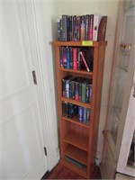 Group of CD Audiobooks & Small Bookcase