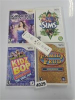 4 Wii GAMES WITH REMOTE