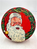 Vintage Santa Claus Christmas tin