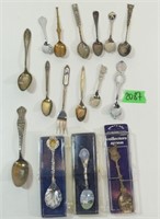 15 Collector Spoons & 1 Folk