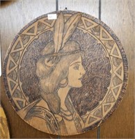 Pyrography Indian Lady