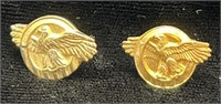WWII USAF Ruptured Duck Button Pin