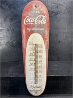 ANTIQUE COCA-COLA TALL CIGAR THERMOMETER