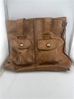 Brown Leather Tote Shoulder Bag