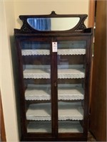 ANTIQUE FRENCH DISPLAY CABINET GLASS DOORS