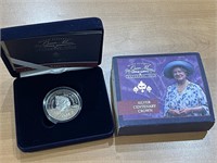 2000 British 5 Pound Queen Mother Silver Proof