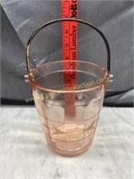 Etched pink ice bucket