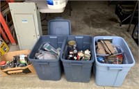3 Totes & 1 Box Full of Electrical Items