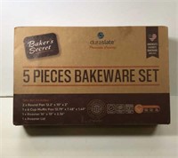New Open Box Bakers Secret 5pc Bakeware Set