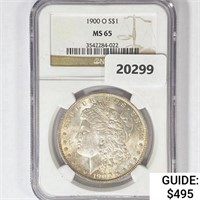 1900-O Morgan Silver Dollar NGC MS65