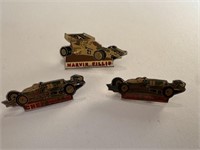 3PC VTG RACECAR RACE CAR PINS