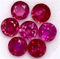 7 Pieces of Natural Mozambique Rubies 6x6