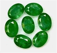 7 pieces of Natural Emeralds 7x5