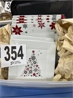 (8) Piece Christmas Dishes with Lidded Tote
