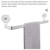 MSRP $17 Suction Cup Towel Bar