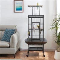 $110  Large Bird Cage for Parrot with Wheels WHIT