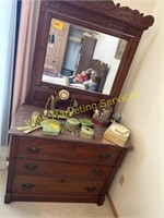 Stone Top Dresser w/Mirror - 40" Wide