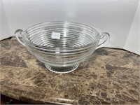 CLEAR GLASS BOWL 12" X 9" X 5"