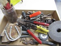 Flat of misc. tools.