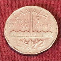 1751-1951 Canada 5 Cent Coin