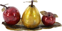 Deco 79 Metal Fruit Decor, 9 by 19-Inch