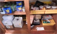 Contents of cabinet section to include: large