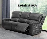 Abbyson RAYMOND LEATHER POWER RECLINING SOFA