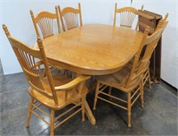 Trestle Dining Table & 6 Sheaf Back Chairs