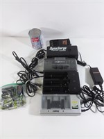 5 chargeurs de batteries+ batteries