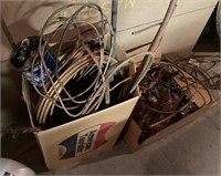 Large lot of copper tubing and wire (some brass)